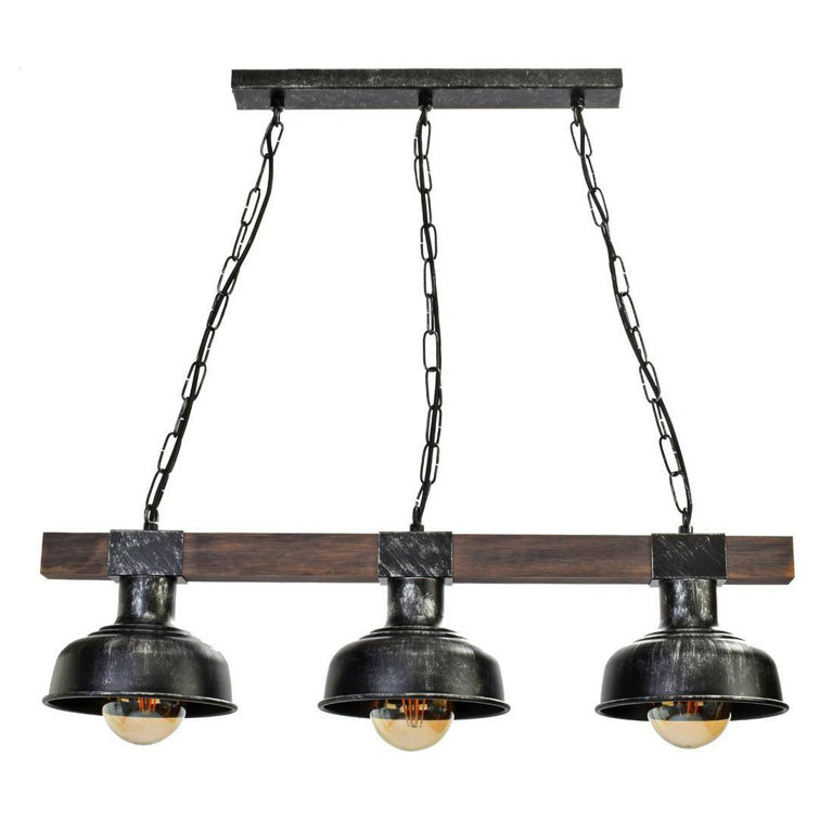 Borough Wharf Shantay 3 Light Black Kitchen Island Pendant Wayfair